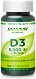 INNERVISNUTRITION Vitamin D3 5000 IU supplement bottle front view