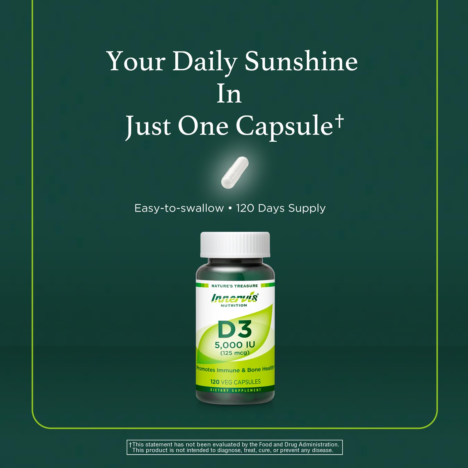 INNERVISNUTRITION Vitamin D3 5000 IU supplement ingredients list