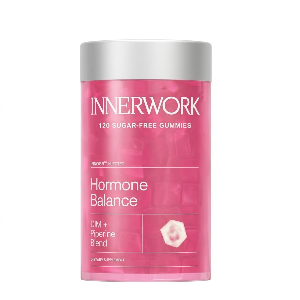 Innerwork Menopause Gummies front view, sugar-free vegan formula