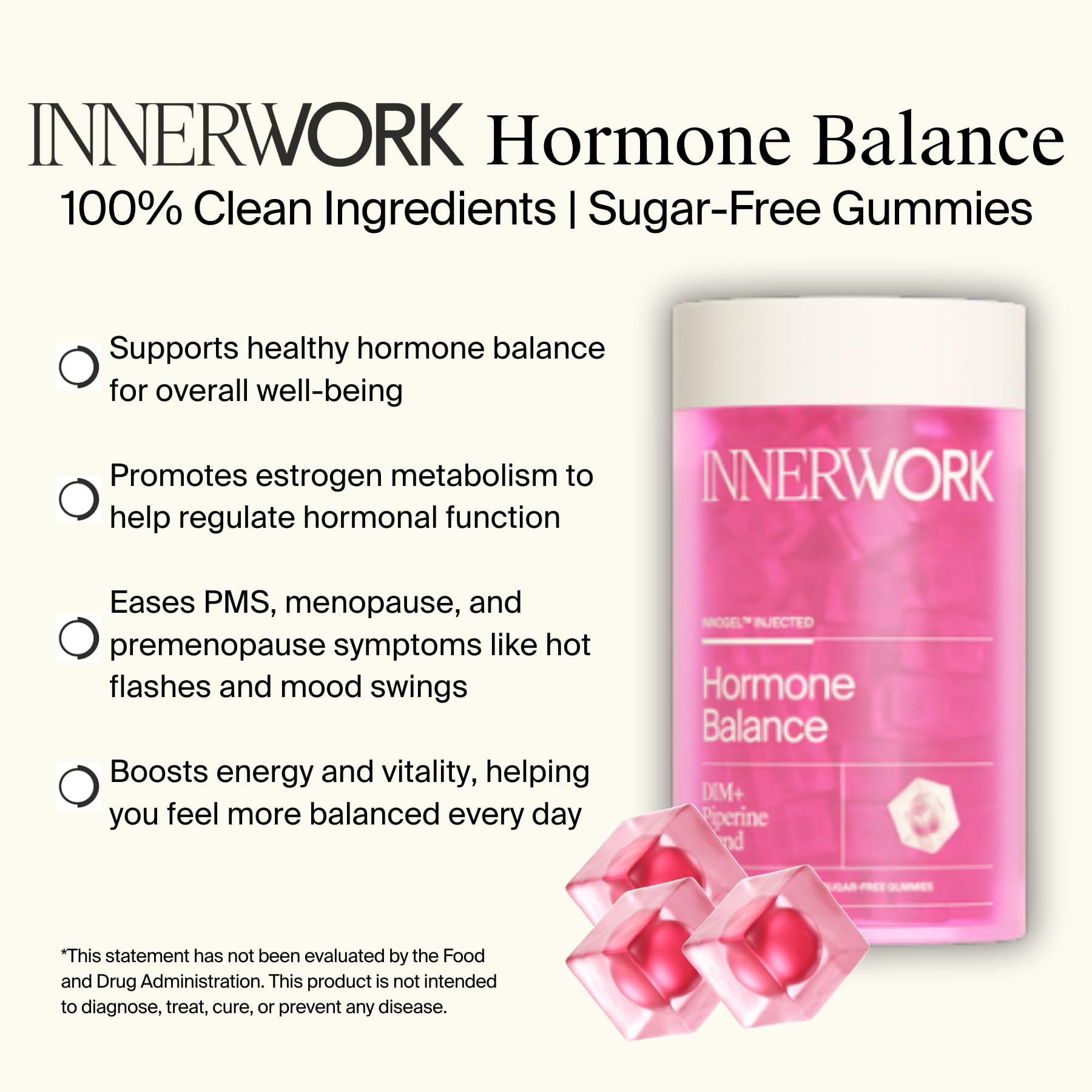 Innerwork Menopause Gummies packaging side view