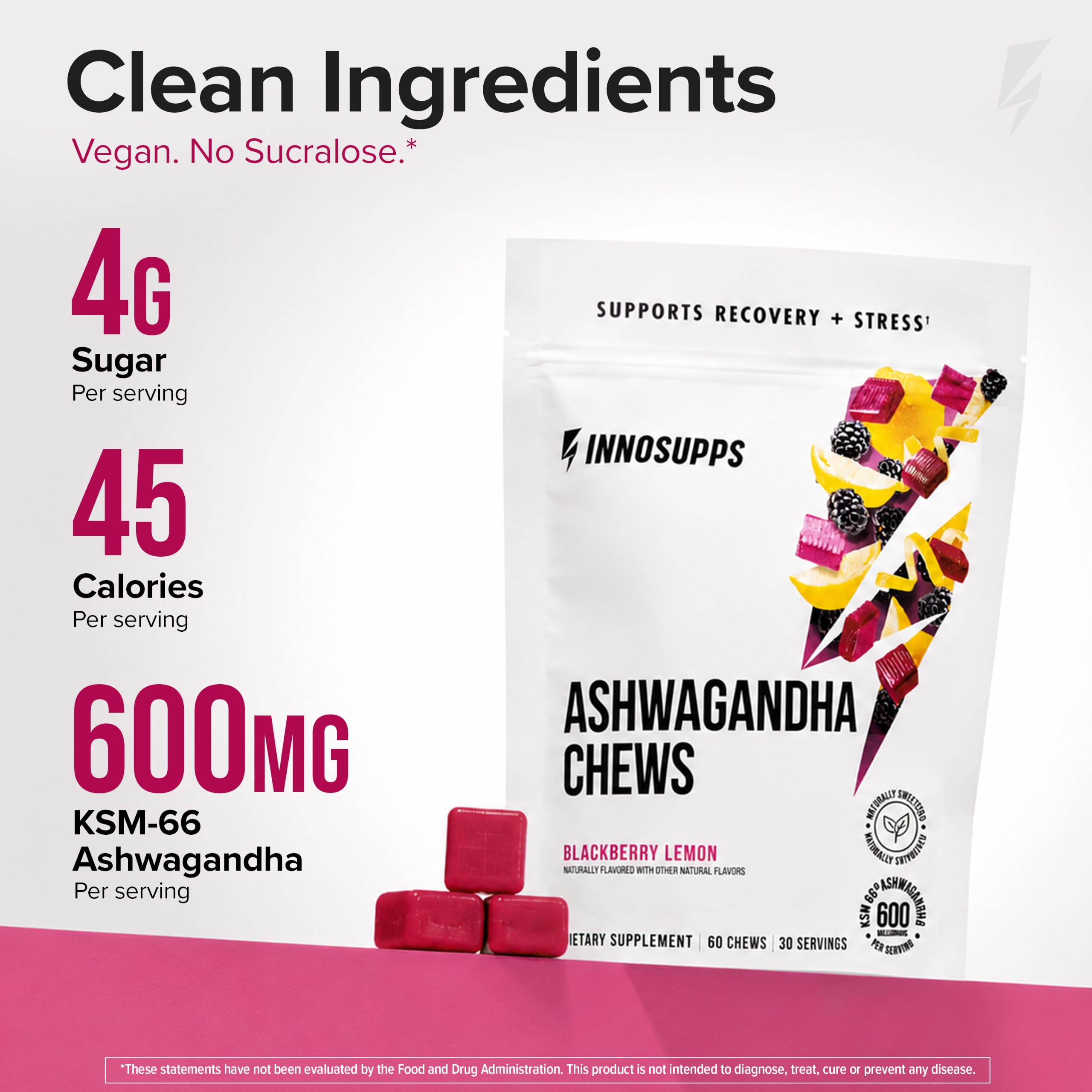 InnoSupps Ashwagandha Chews close-up of chewable texture