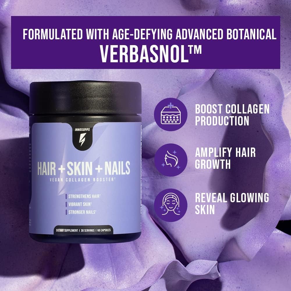 InnoSupps Collagen support side view with ingredients list
