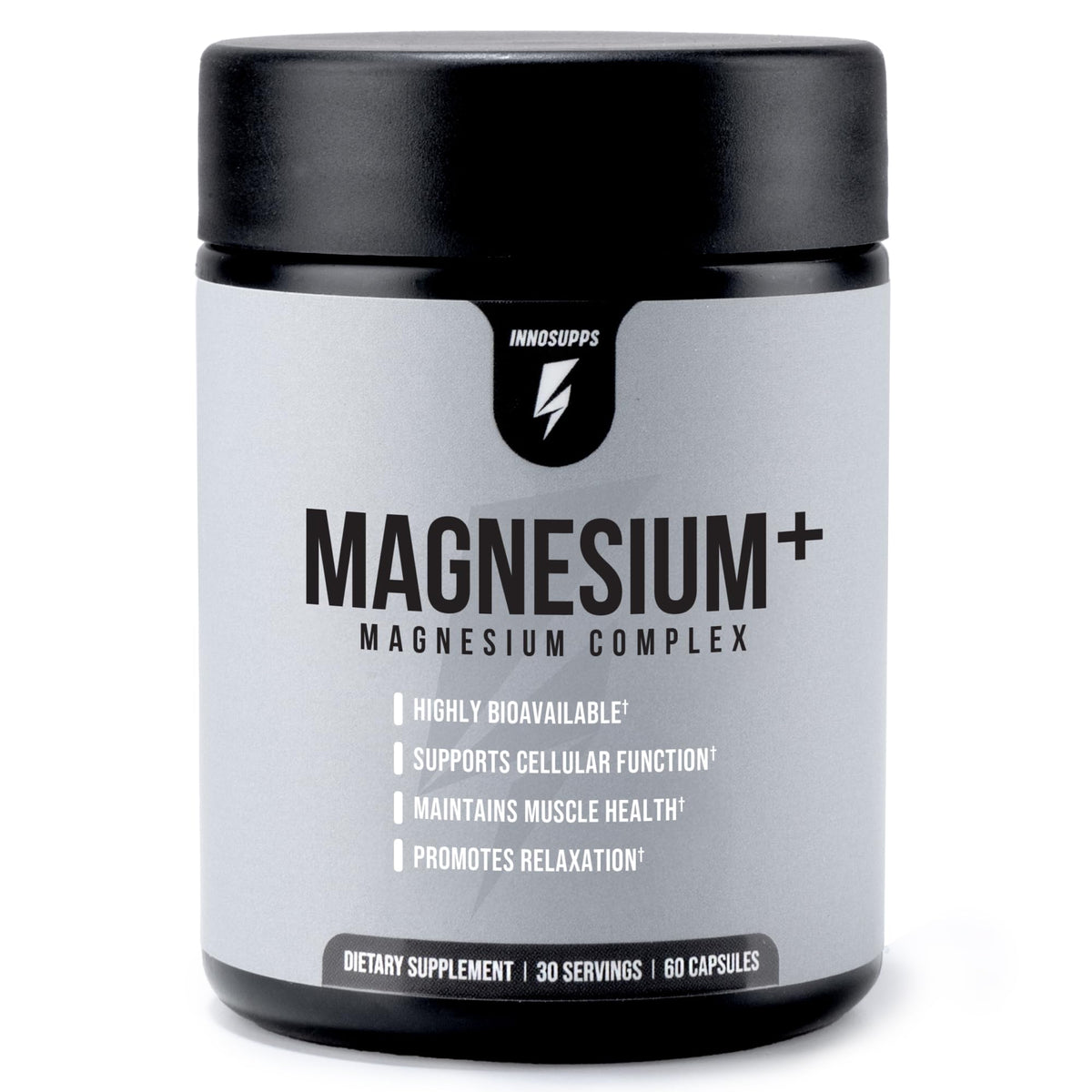 InnoSupps Magnesium+ 90 capsules front view