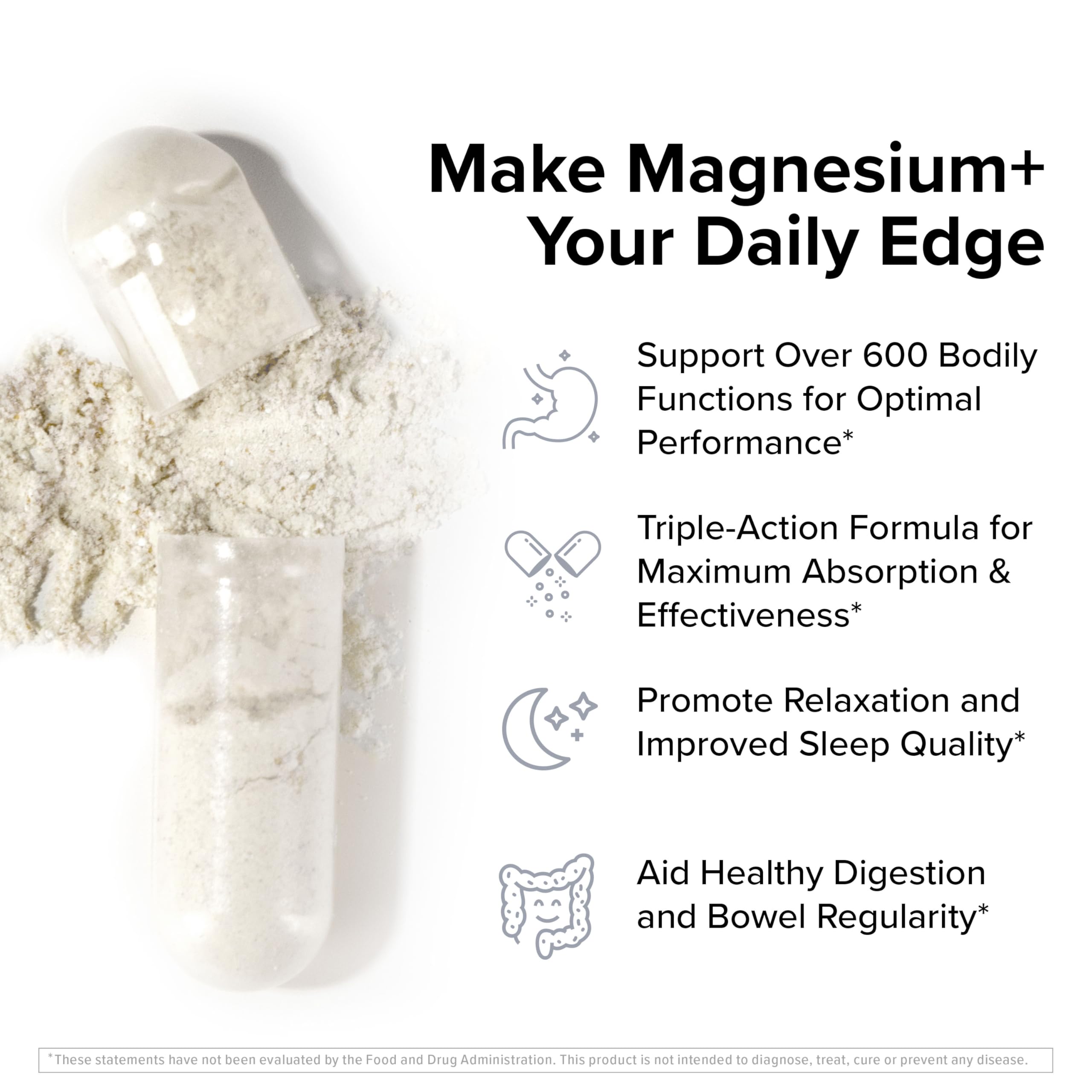 InnoSupps Magnesium+ capsules on a table