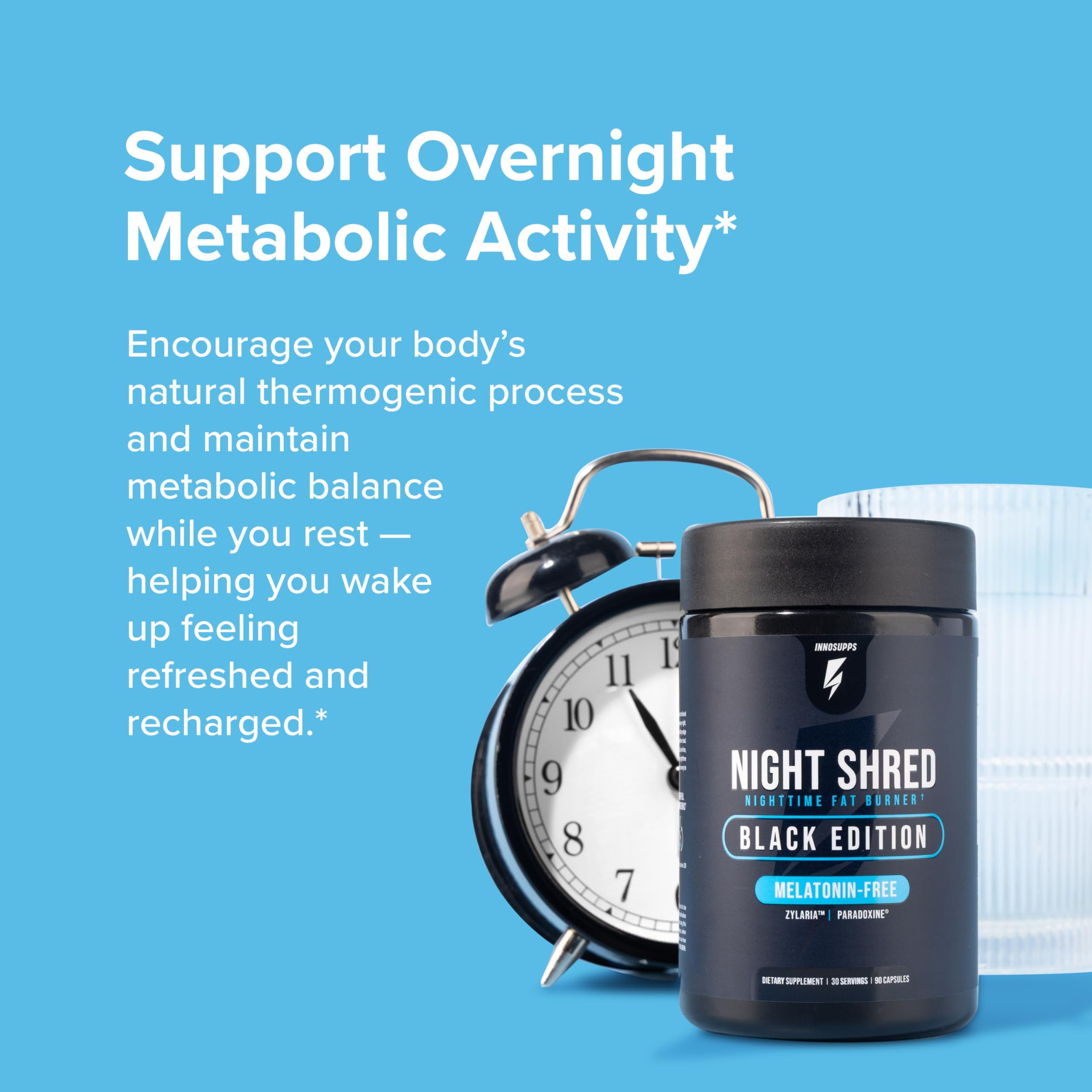 InnoSupps Night Shred capsules in a hand