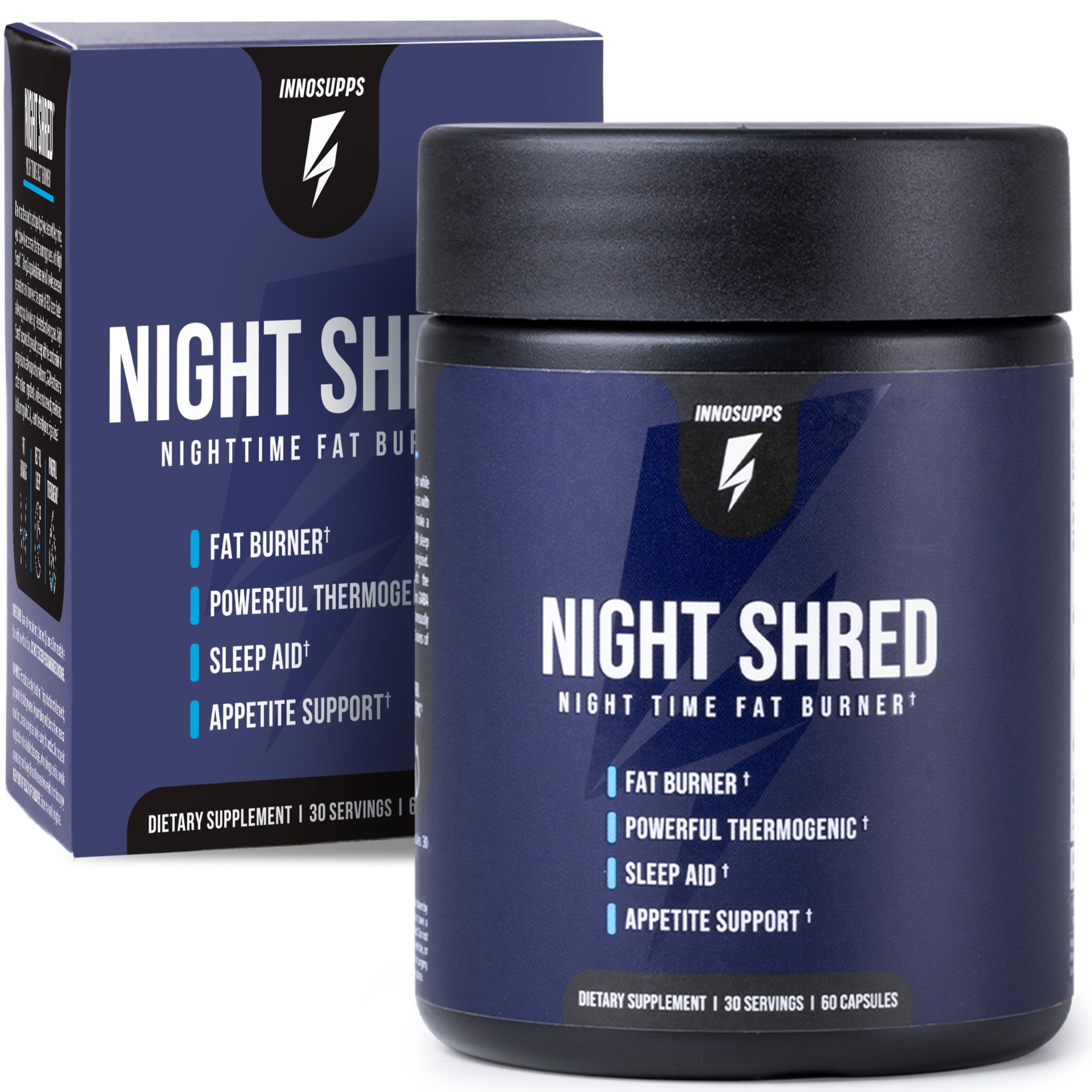 InnoSupps Night Time Fat Burner 70g front view