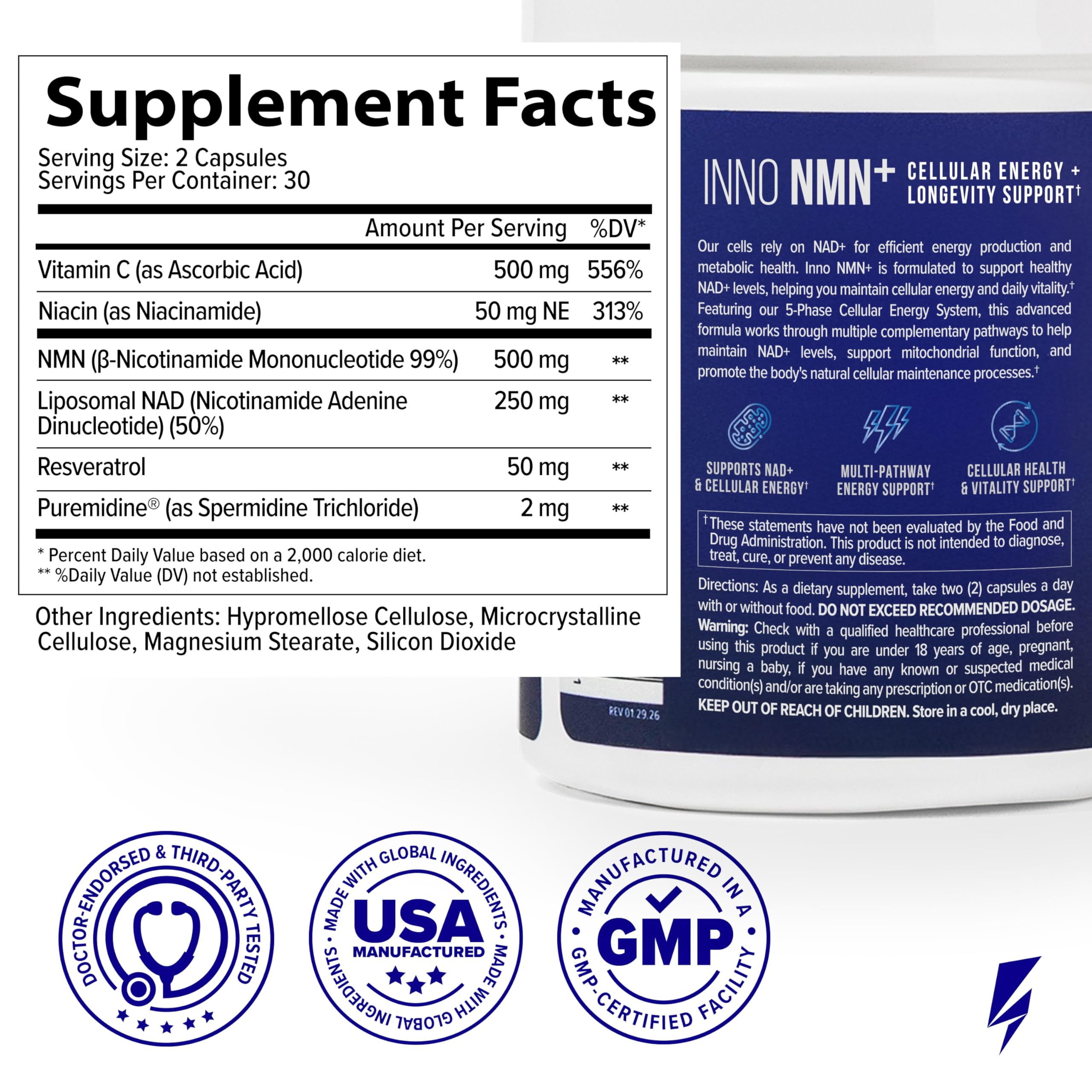 InnoSupps NMN+ 5-Phase NAD+ Longevity System lifestyle scene