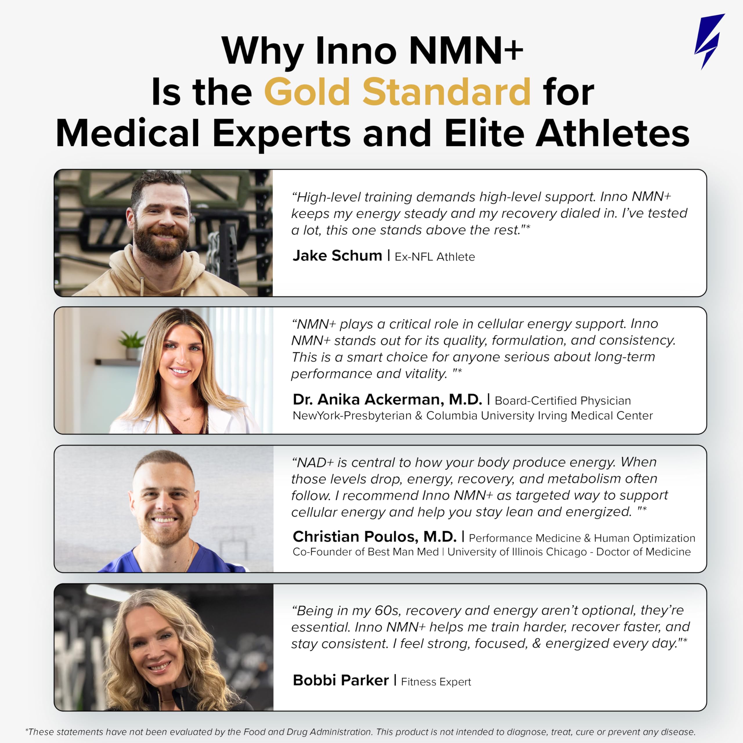 InnoSupps NMN+ 5-Phase NAD+ Longevity System packaging