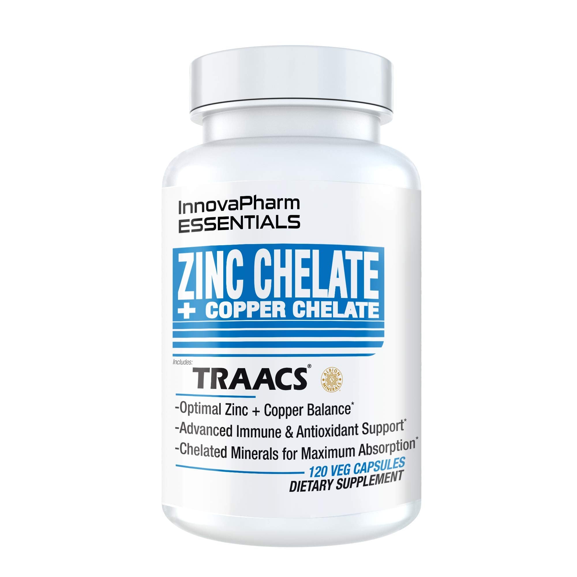 InnovaPharm Zinc & Copper Chelate Supplement front view