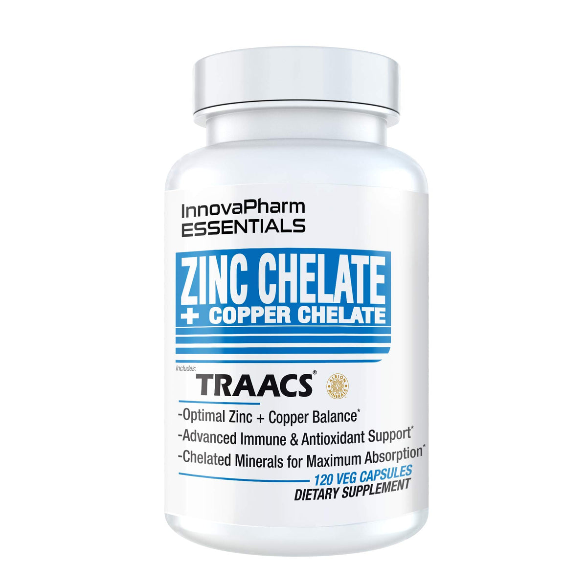 InnovaPharm Zinc & Copper Chelate Supplement front view