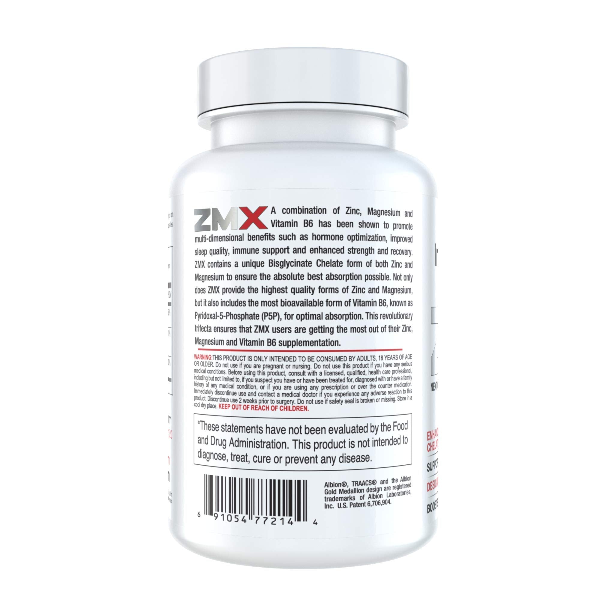 InnovaPharm ZMX Zinc Magnesium Complex capsules on a wooden surface