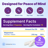 InnovixLabs Advanced Magnesium Supplement 150g capsules bottle with label