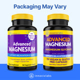 InnovixLabs Advanced Magnesium Supplement 150g capsules in a lifestyle setting