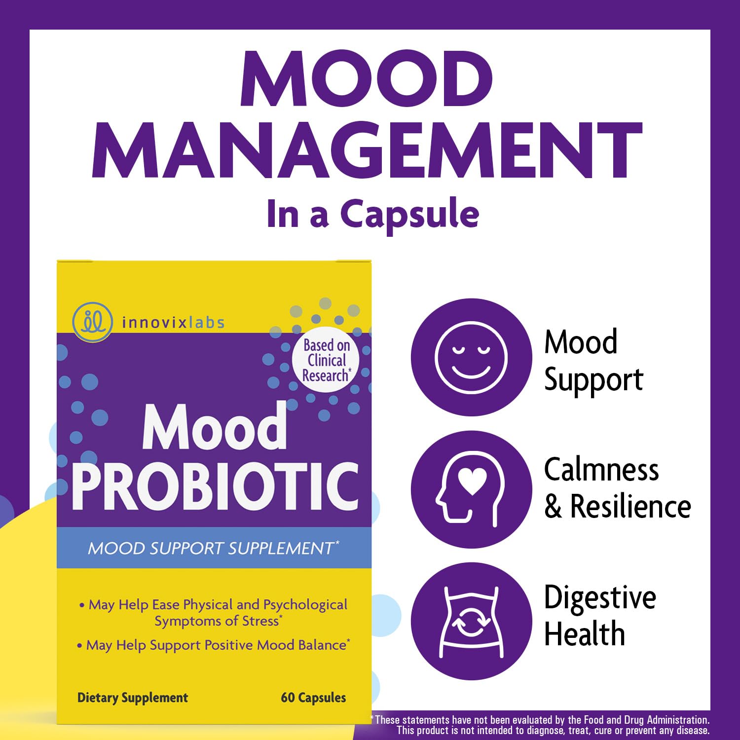 InnovixLabs Mood Probiotic Supplement side view