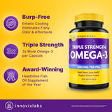 InnovixLabs Omega 3 capsules with packaging