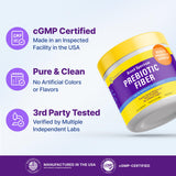 InnovixLabs Prebiotic Fiber Blend 180g lifestyle image with fruits