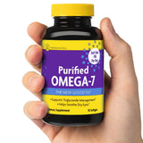 InnovixLabs Purified Omega-7 Softgels lifestyle scene with healthy foods