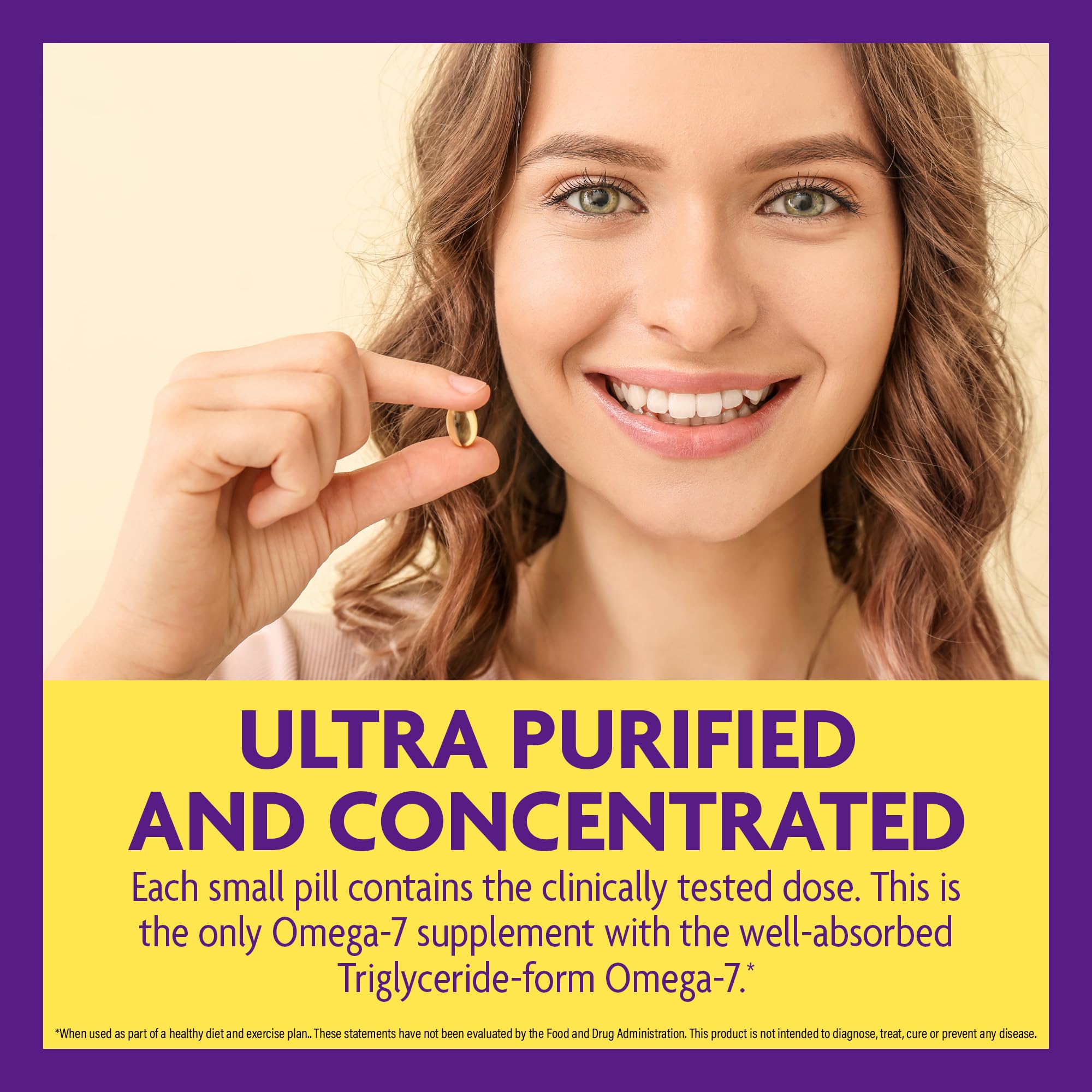 InnovixLabs Purified Omega-7 Softgels on a wooden surface