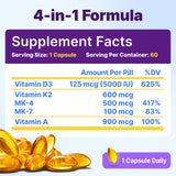 InnovixLabs Vitamin D3 K2 A Capsules packaging