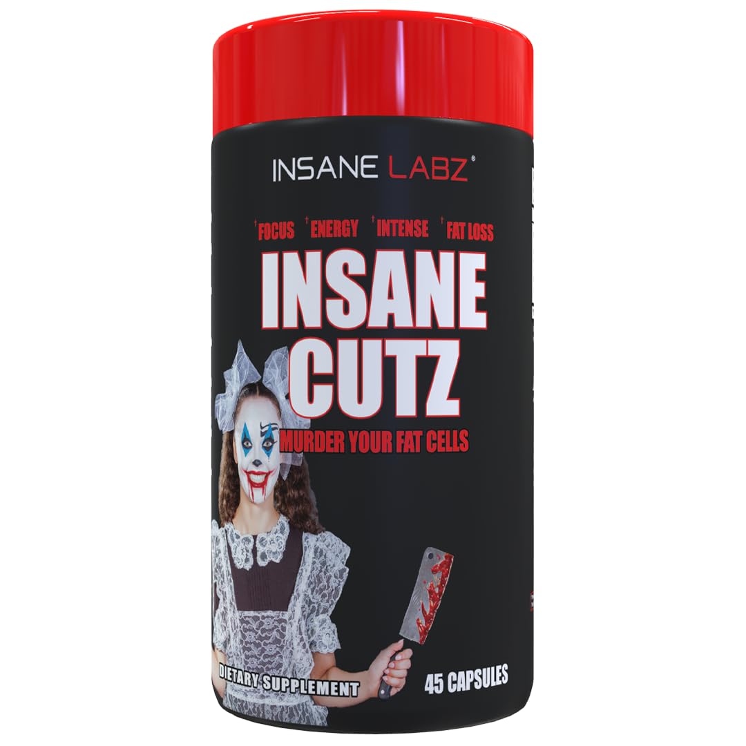 Insane Labz Insane Cutz Fat Burner front view with clear veggie capsule