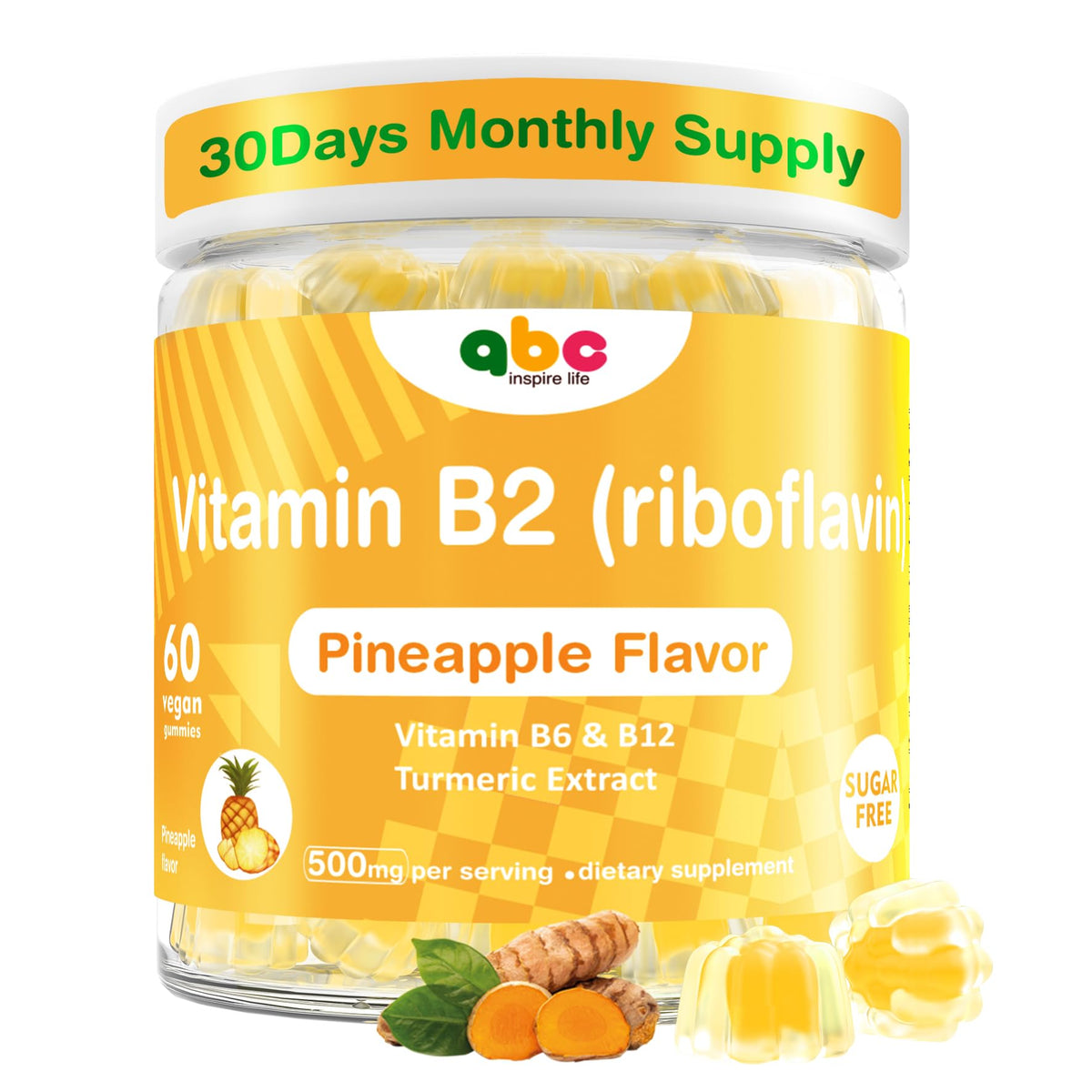 INSPIRELIFE ABC Riboflavin Gummies 400mg front view