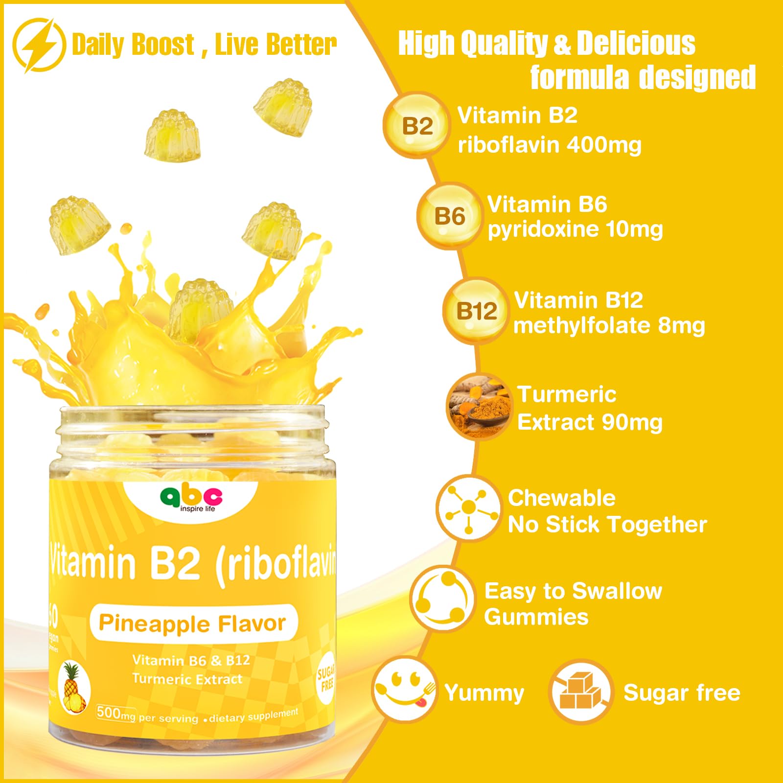 INSPIRELIFE ABC Riboflavin Gummies 400mg packaging