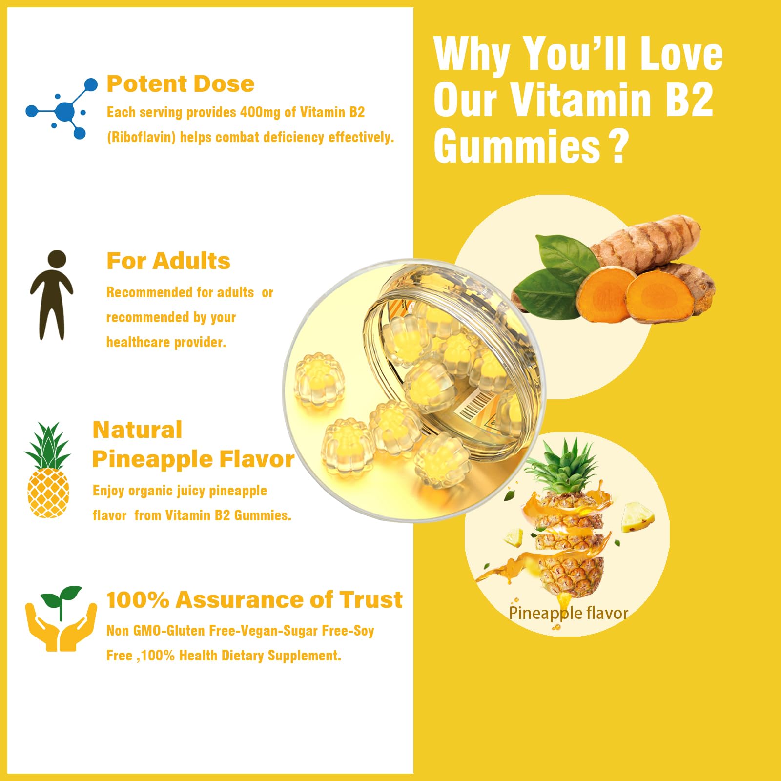 INSPIRELIFE ABC Riboflavin Gummies 400mg side view