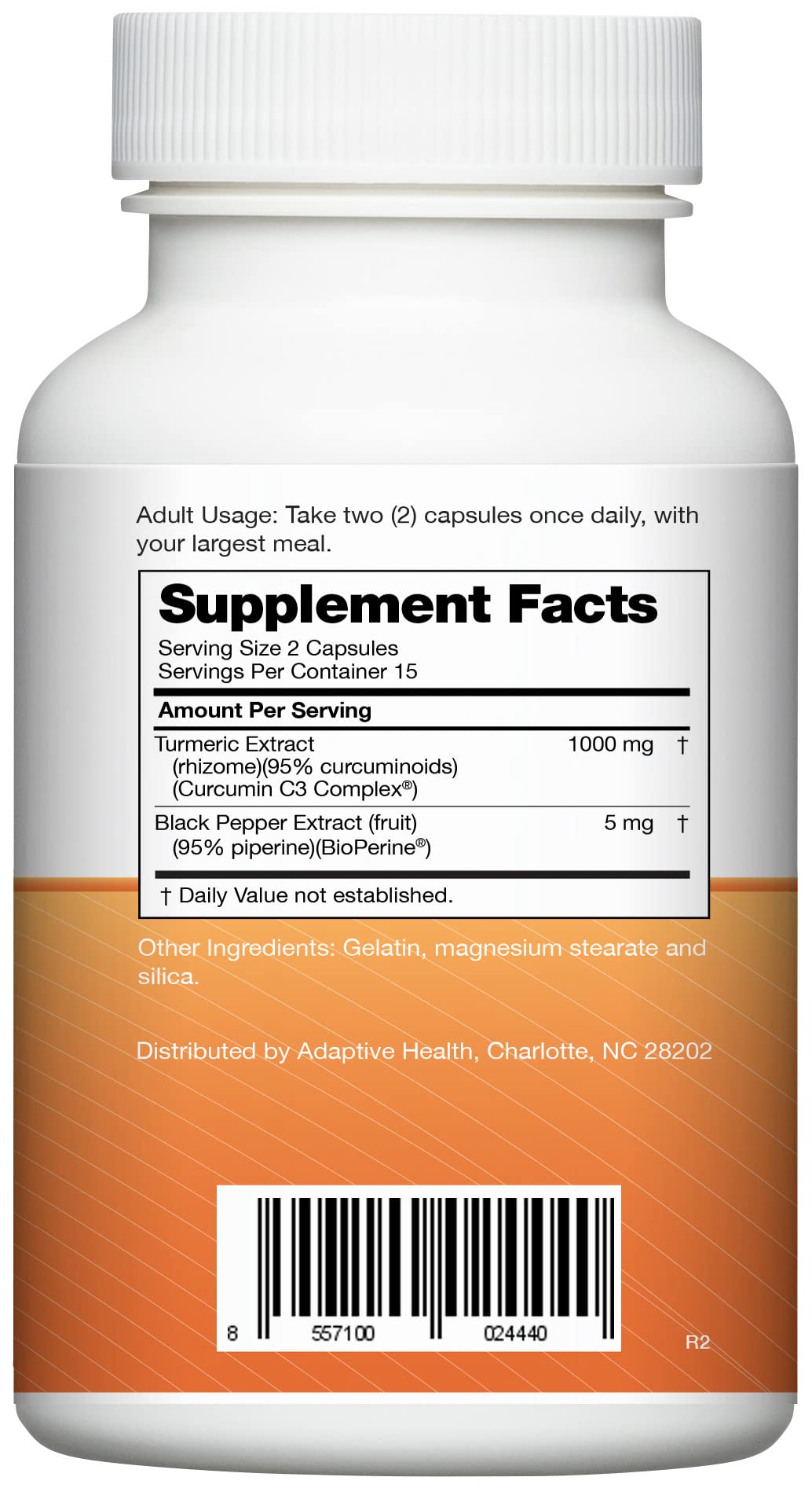 Instaflex Super Turmeric Joint Health Supplement back view