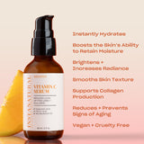 InstaNatural Vitamin C Supplement 132g side view