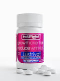 InstaRelief Hair Growth Supplement front view with Lustriva