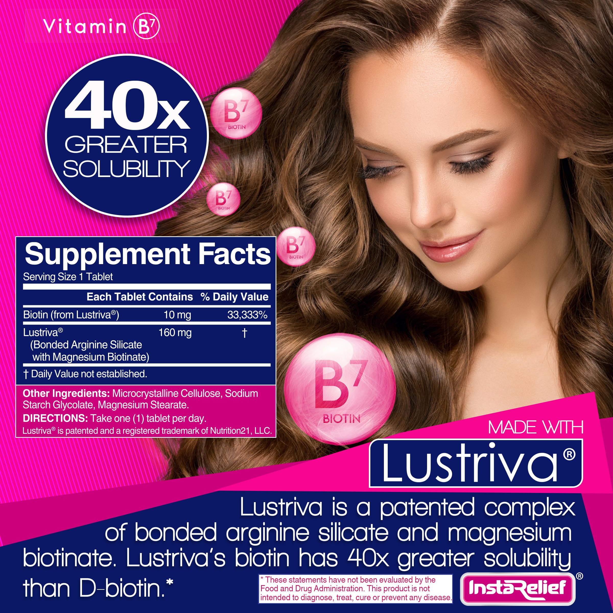 InstaRelief Hair Growth Supplement ingredients list