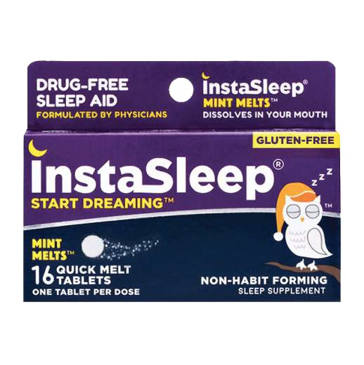 InstaSleep 32-Count Quick Melt Sleep Supplement packaging front view