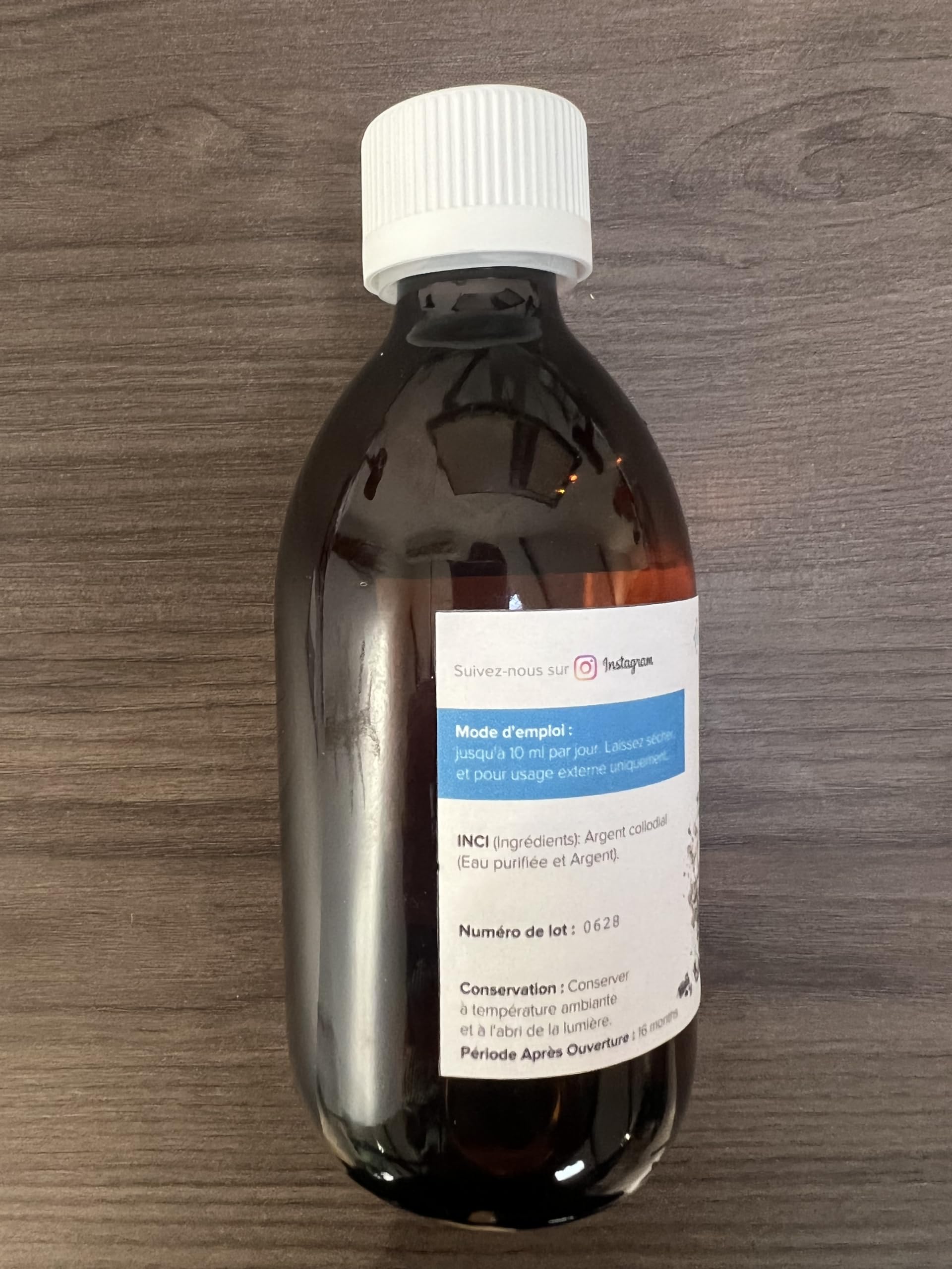 Institut Katharos Colloidal Silver 40 PPM 5g bottle with measuring spoon
