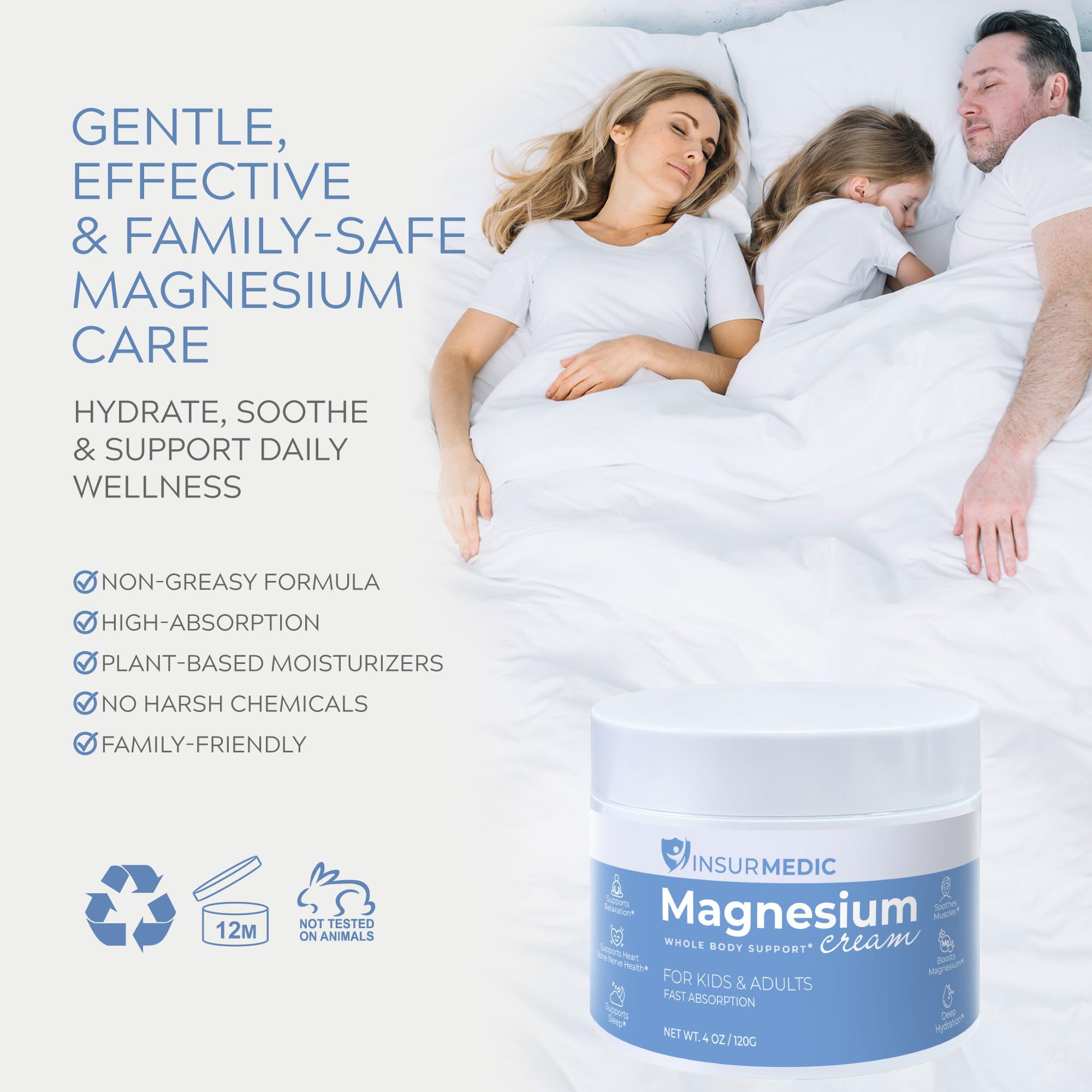 InsurMedic Magnesium Cream 190 mg application on feet