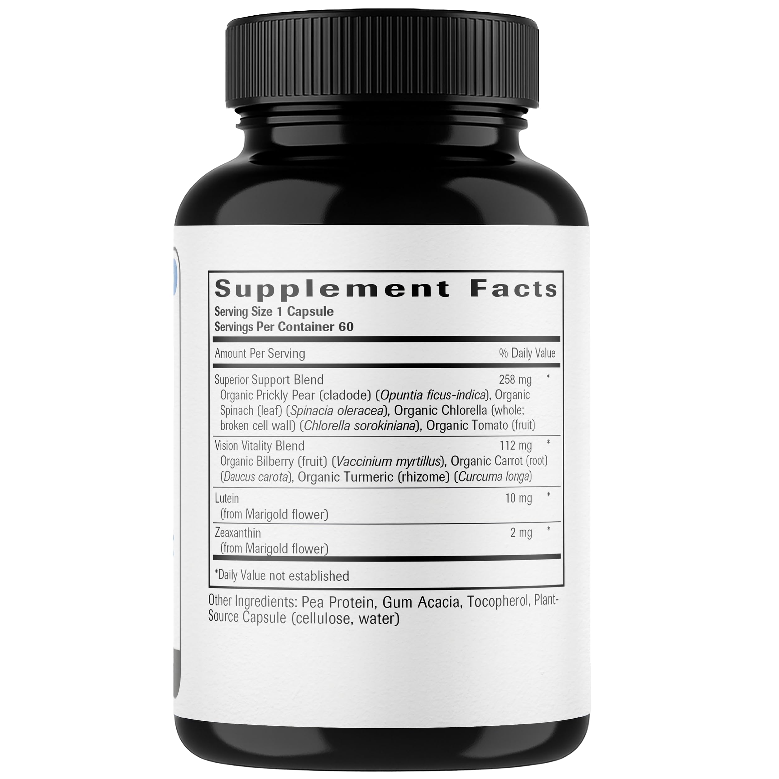 Integral Health Apothecary Eye Support Supplement 60 Capsules side view