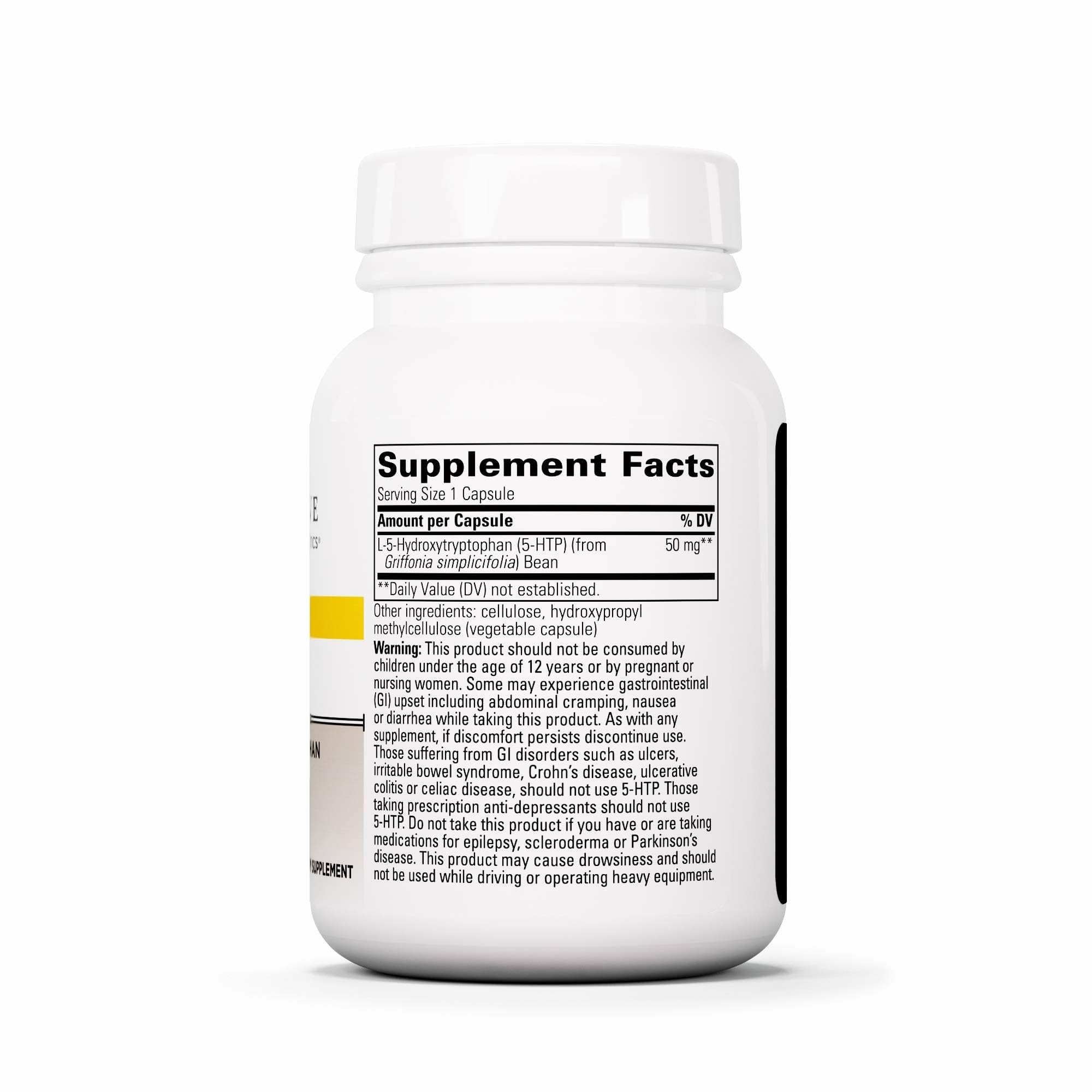 Integrative Therapeutics 5-HTP 50mg capsules side view