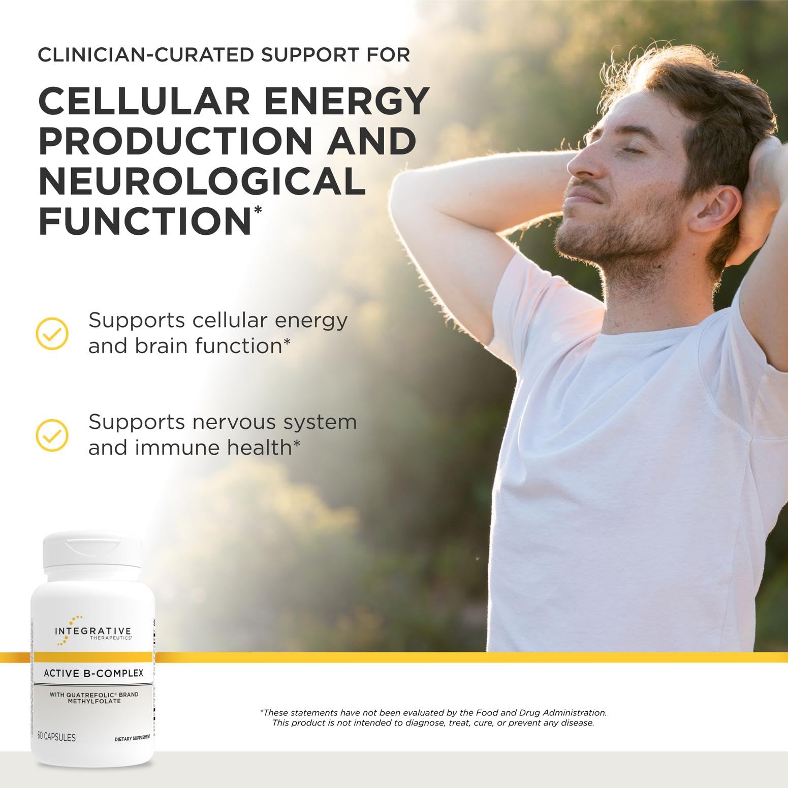 Integrative Therapeutics Active B-Complex Supplement back view