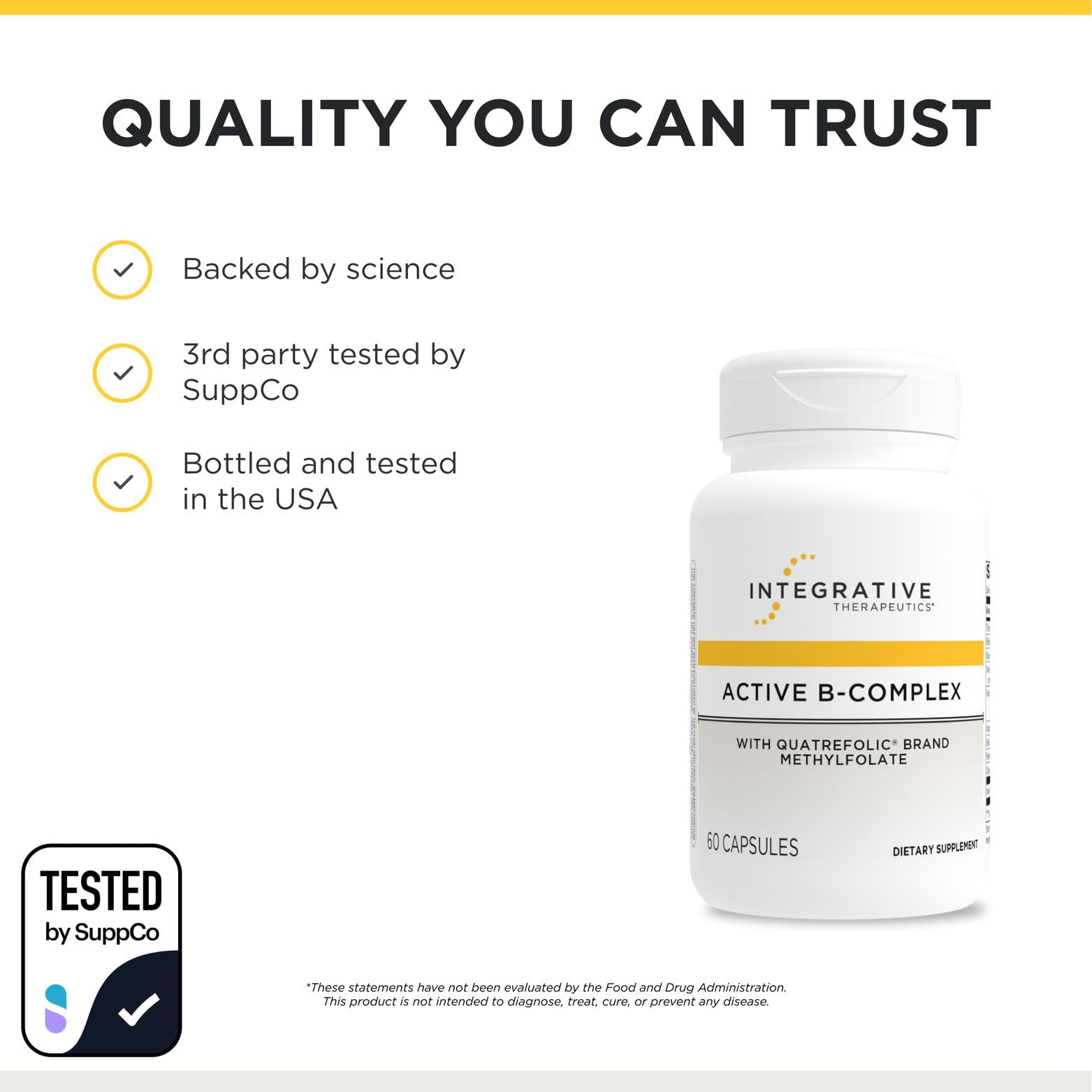 Integrative Therapeutics Active B-Complex Supplement ingredients list