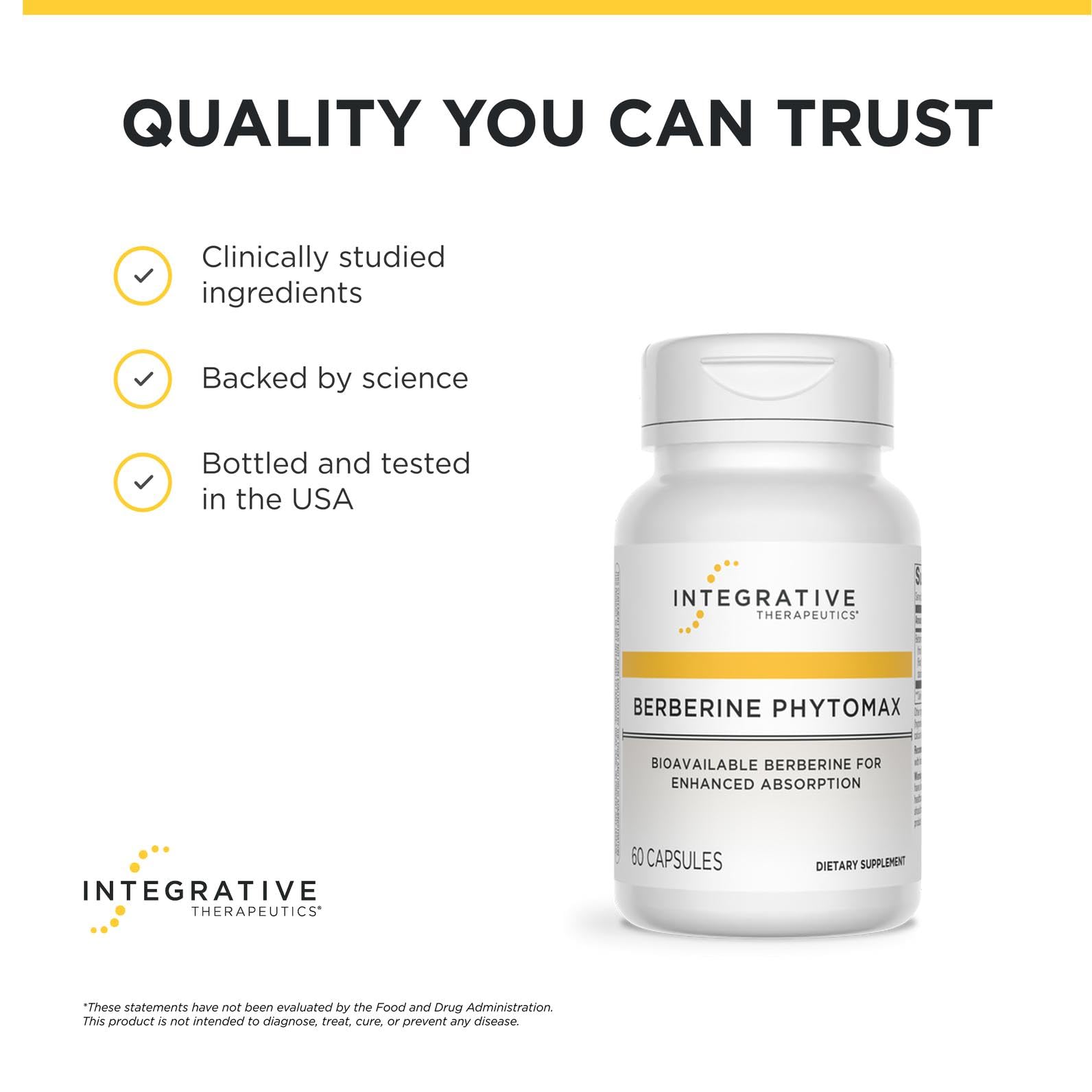 Integrative Therapeutics Berberine Phytomax supplement with measuring spoon
