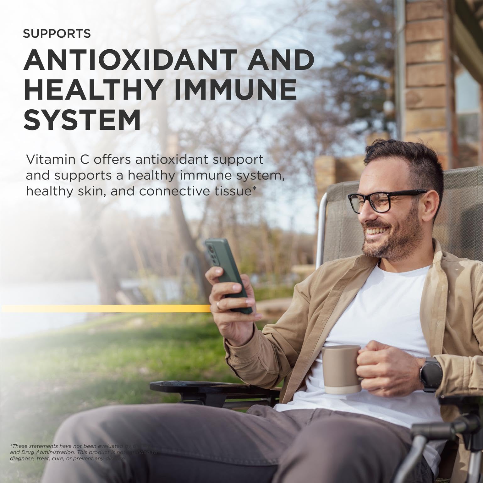 Integrative Therapeutics Buffered Vitamin C 1000mg capsules on a wooden table