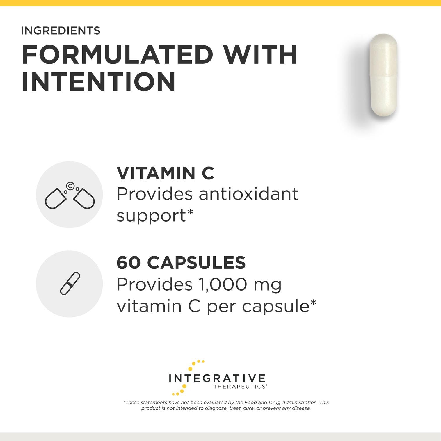 Integrative Therapeutics Buffered Vitamin C 1000mg capsules opened