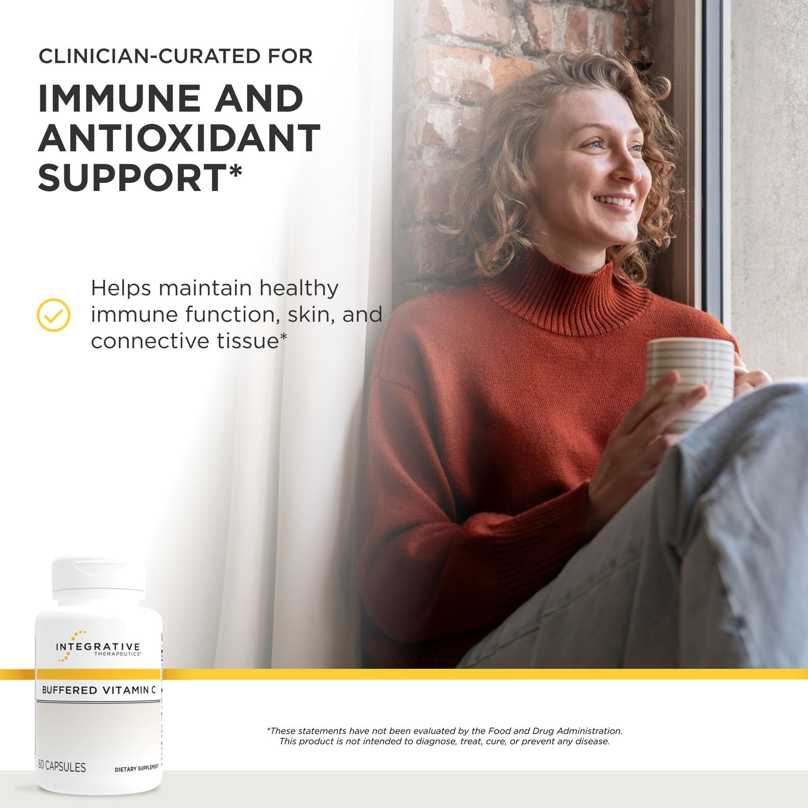 Integrative Therapeutics Buffered Vitamin C 1000mg capsules side view