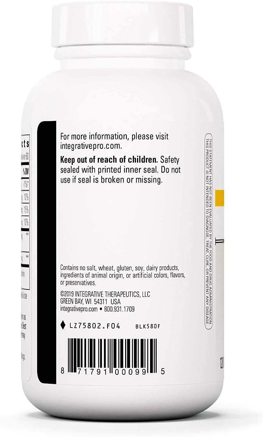 Integrative Therapeutics Cellular Forte supplement bottle side view