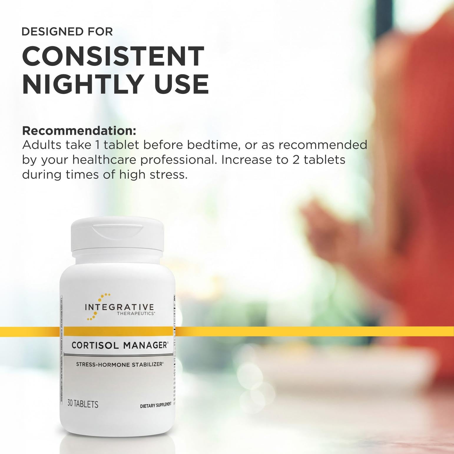 Integrative Therapeutics Cortisol Manager Ashwagandha Supplement lifestyle scene