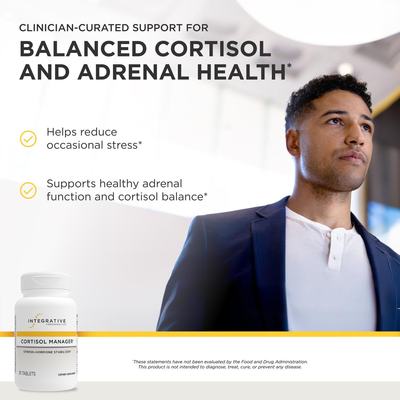 Integrative Therapeutics Cortisol Manager Ashwagandha Supplement side view