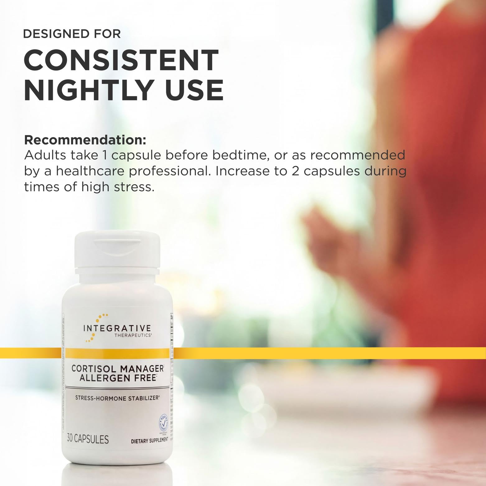 Integrative Therapeutics Cortisol Support Supplement lifestyle scene
