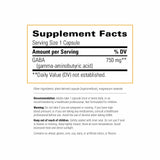 Integrative Therapeutics GABA Brain Support Supplement 750mg side view