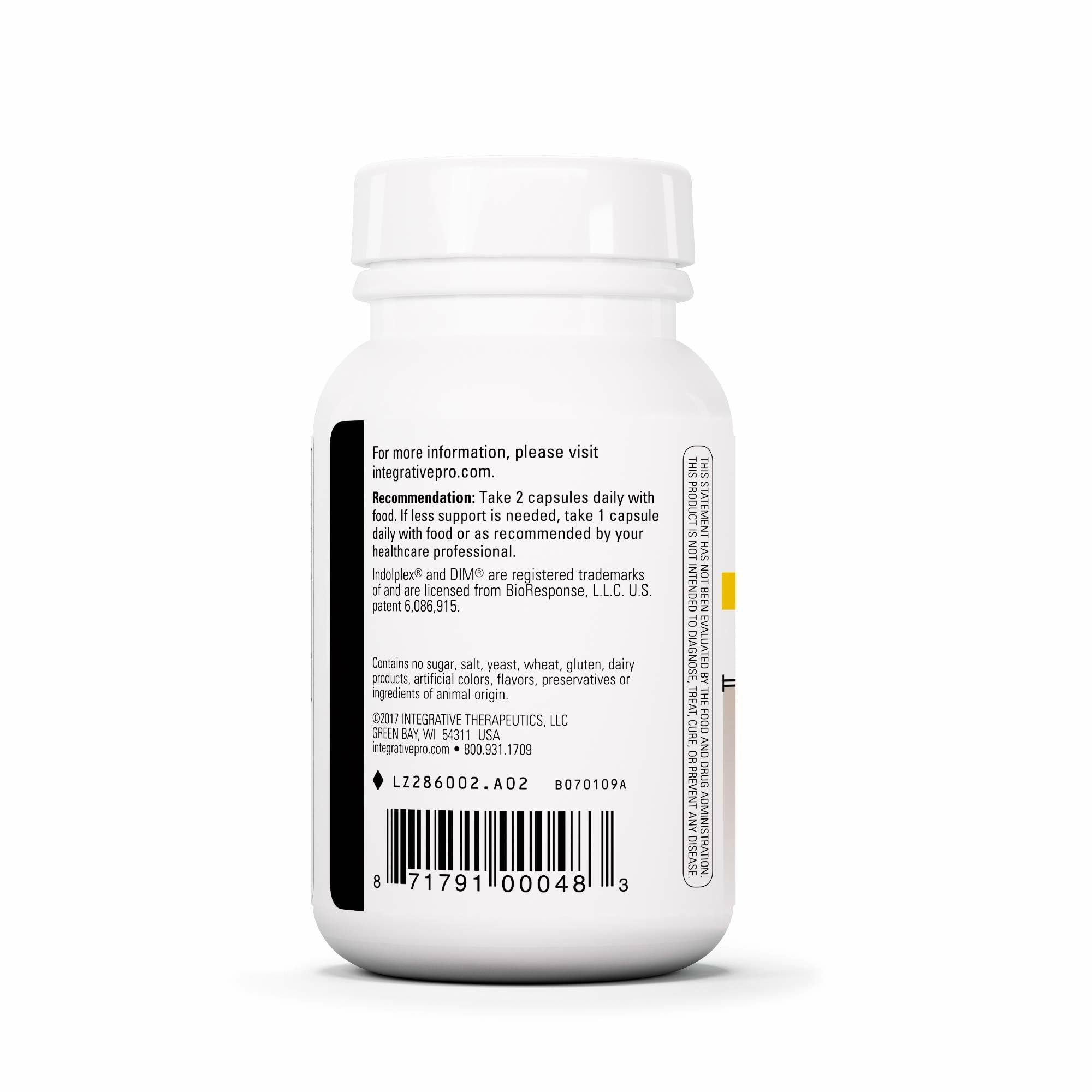Integrative Therapeutics Indolplex DIM Supplement side view of packaging