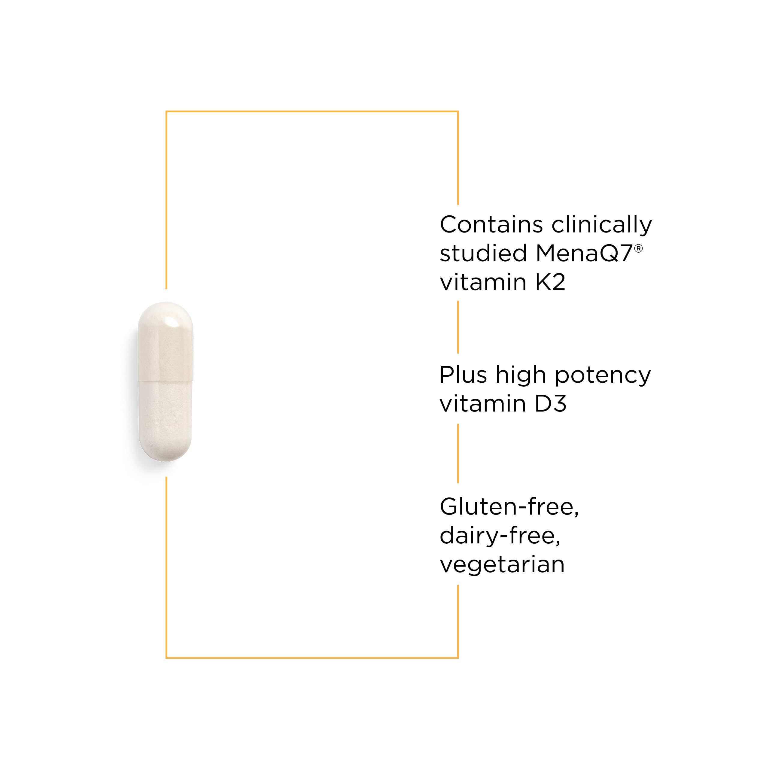 Integrative Therapeutics K2 + D3 supplement side view