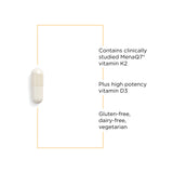 Integrative Therapeutics K2 + D3 supplement side view